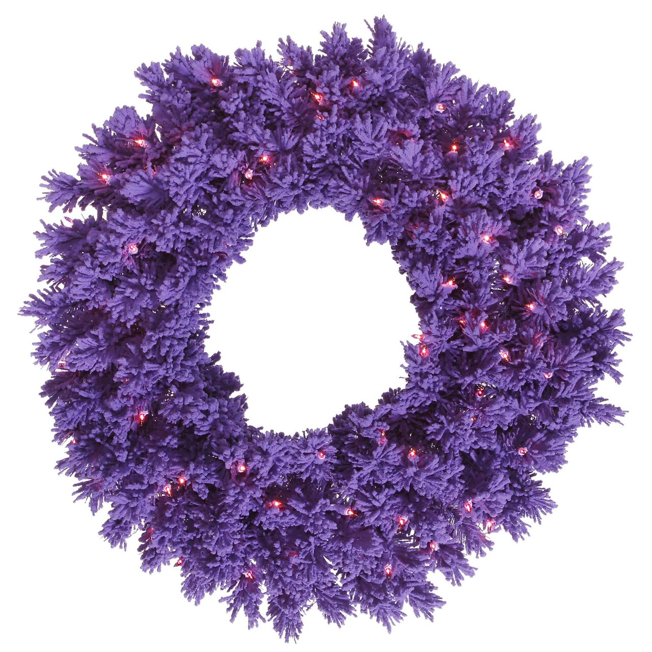 Vickerman 24" Flk Purple Wreath DuraL LED50Pr 150T - K168425LED